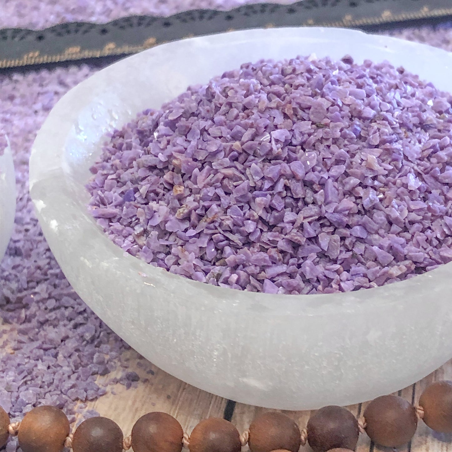 Crushed Purple Jade (Grade AAA) from Turkey, Medium Crush, Sand Size, 2mm - 0.25mm