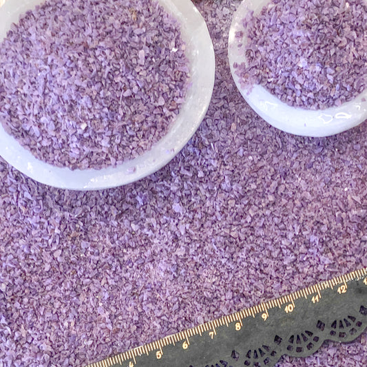 Crushed Purple Jade (Grade AAA) from Turkey, Medium Crush, Sand Size, 2mm - 0.25mm