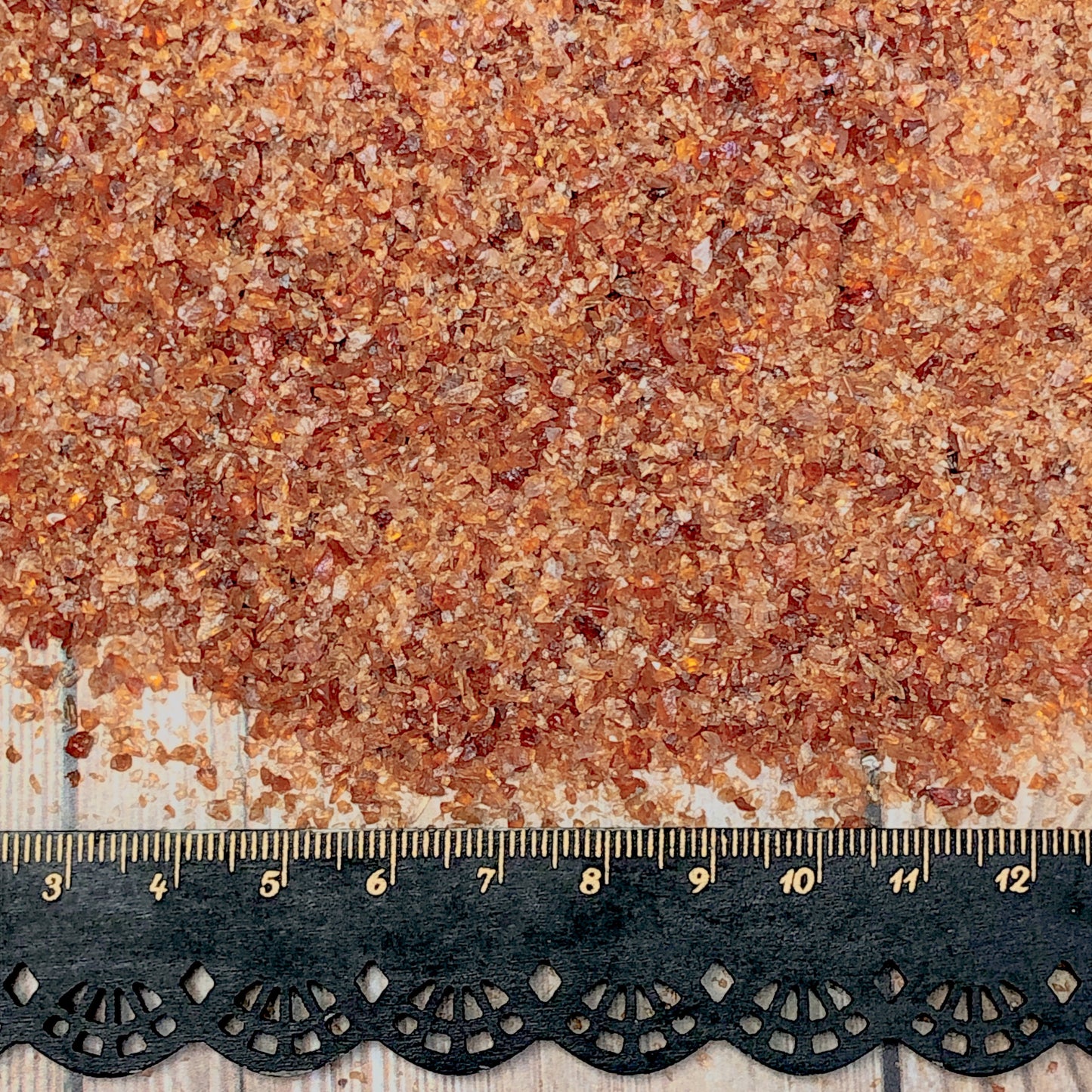 Crushed Spessartine Garnet from China, Medium Crush, Sand Size, 2mm - 0.25mm