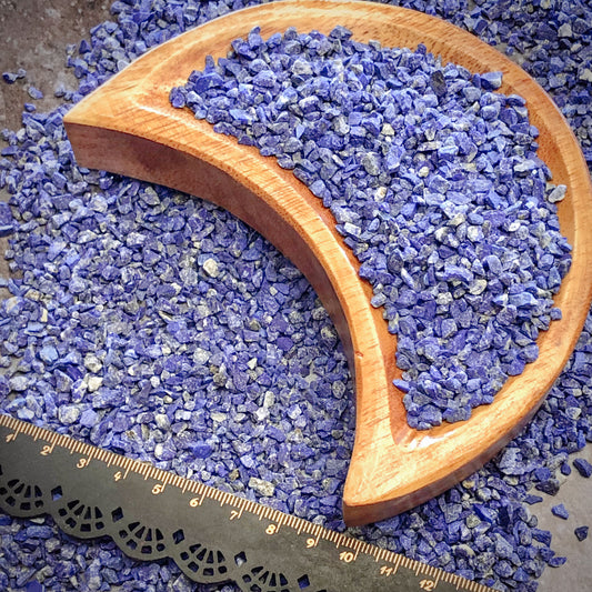 Crushed Royal Blue Lapis Lazuli (Grade AA) from Afghanistan, Coarse Crush, Gravel Size, 4mm - 2mm