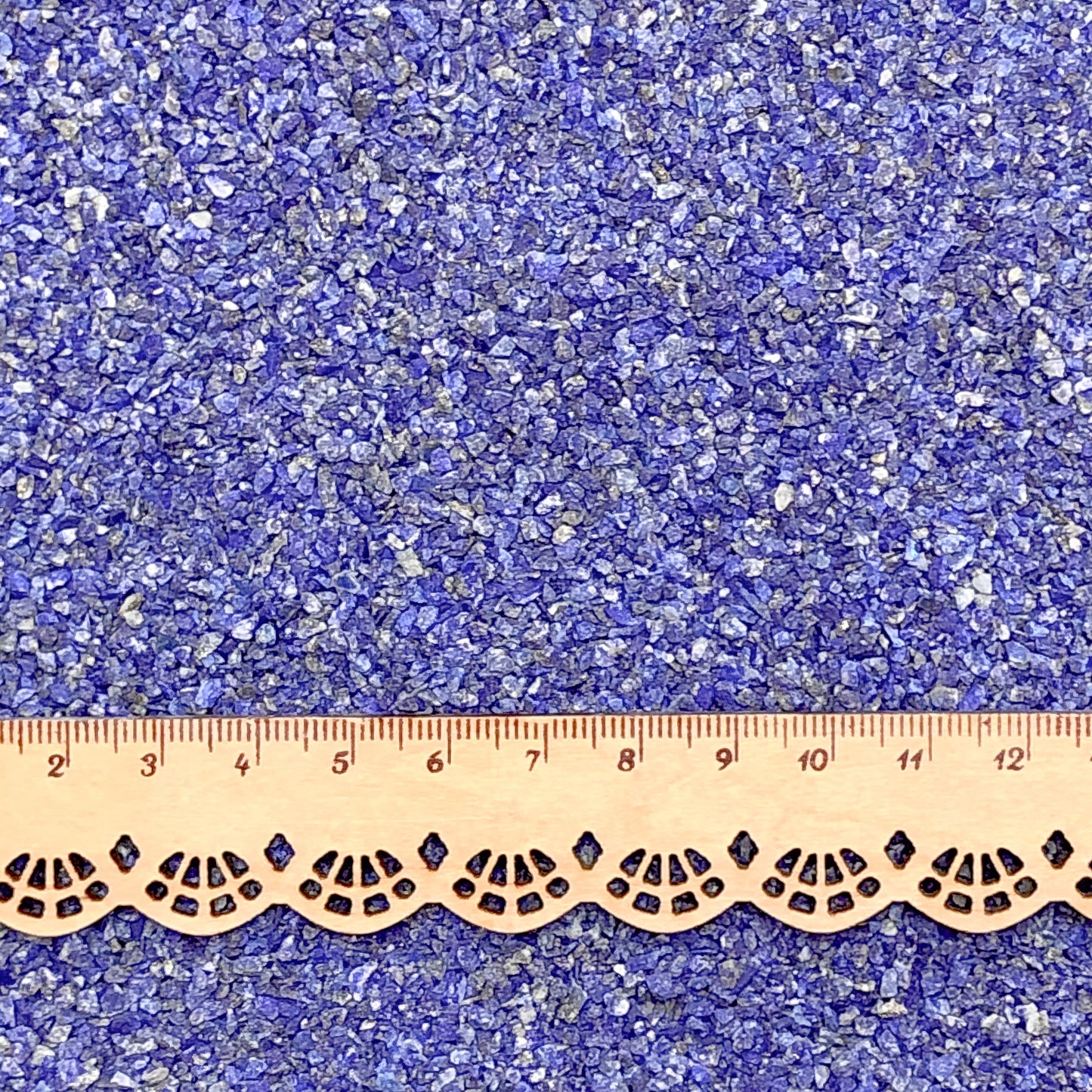 Crushed Royal Blue Lapis Lazuli (Grade AA) from Afghanistan, Medium Crush, Sand Size, 2mm - 0.25mm