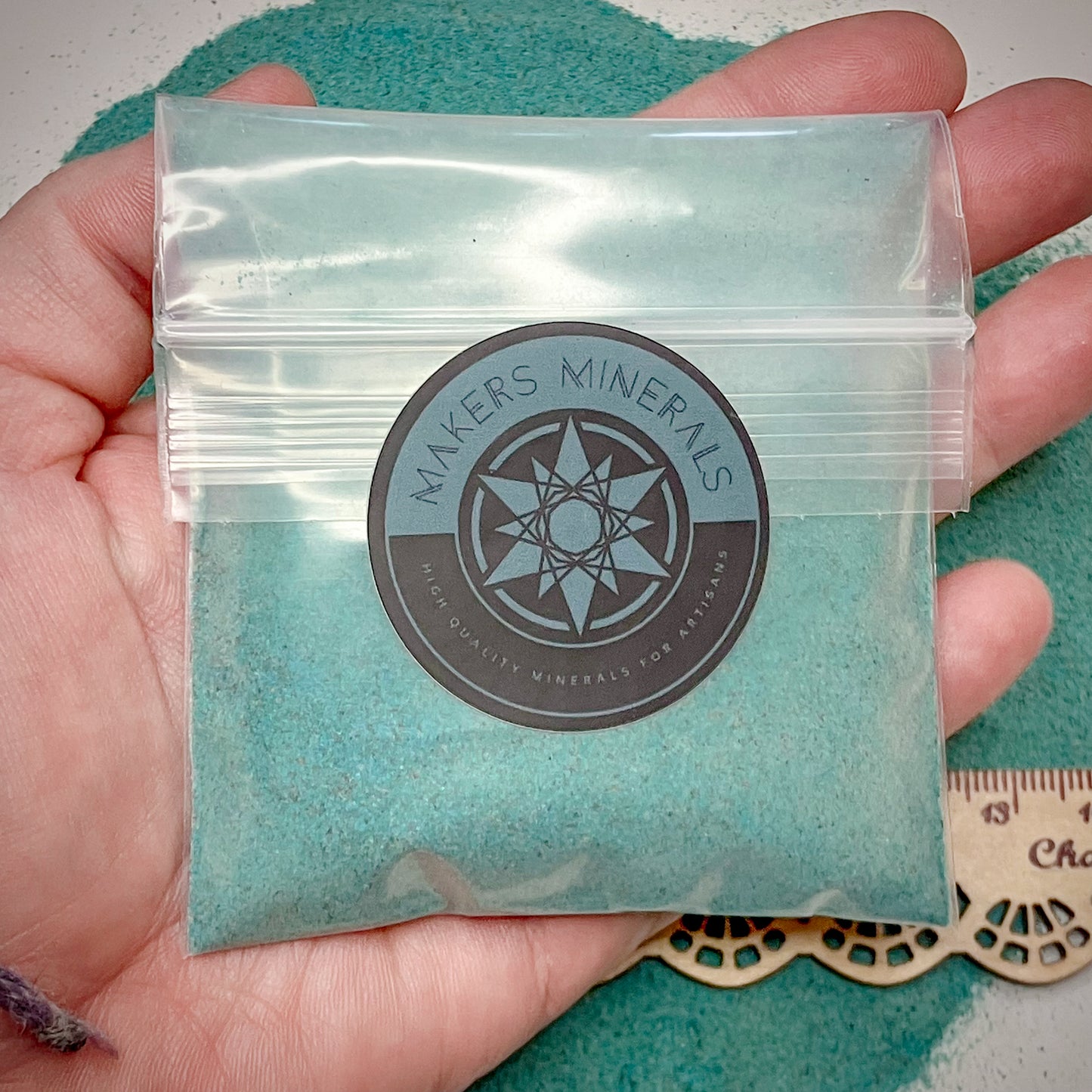 *CLOSEOUT* Crushed Dark Blue Chrysocolla Powder from Peru, 2 Ounces, Fine Crush, Powder Size (<0.25mm)