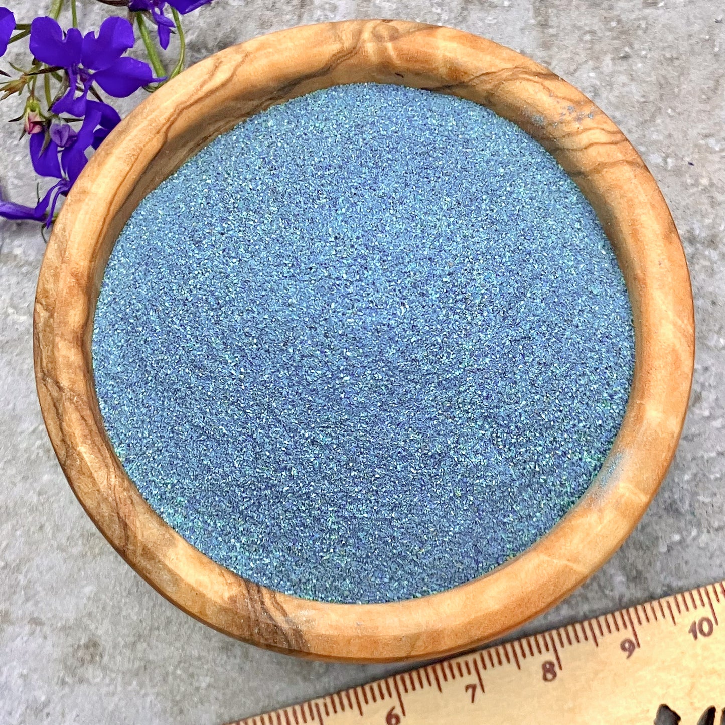 Crushed Azurite, Malachite, Shattuckite Powder from China, Small Batch, Fine Crush (<0.25mm) for Inlay, Resin Art, or Pigment Applications