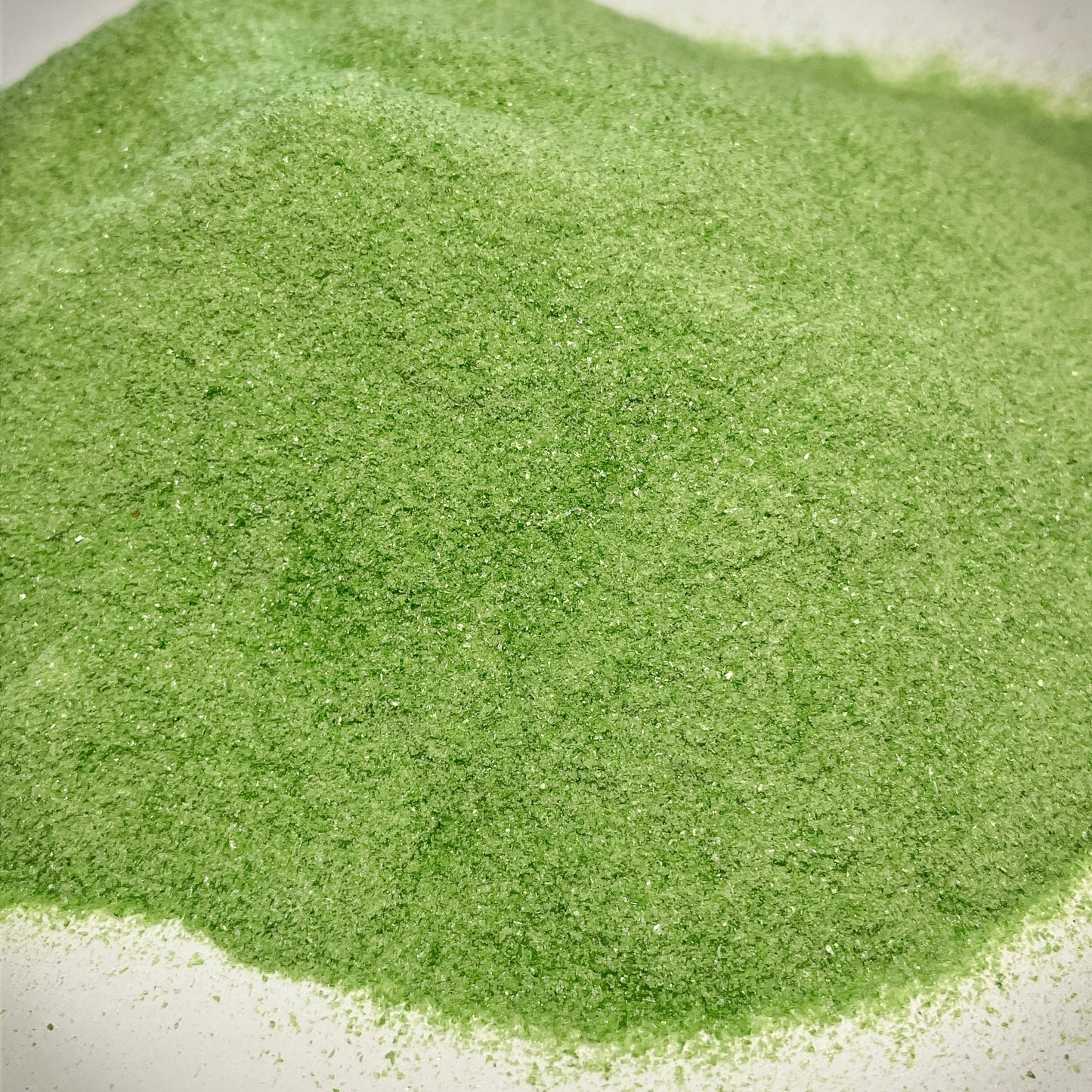 Crushed Green Goldstone Powder (Synthetic), Fine Crush (<0.25mm) for Inlay, Metaphysical Resin Art, or Pigment Applications