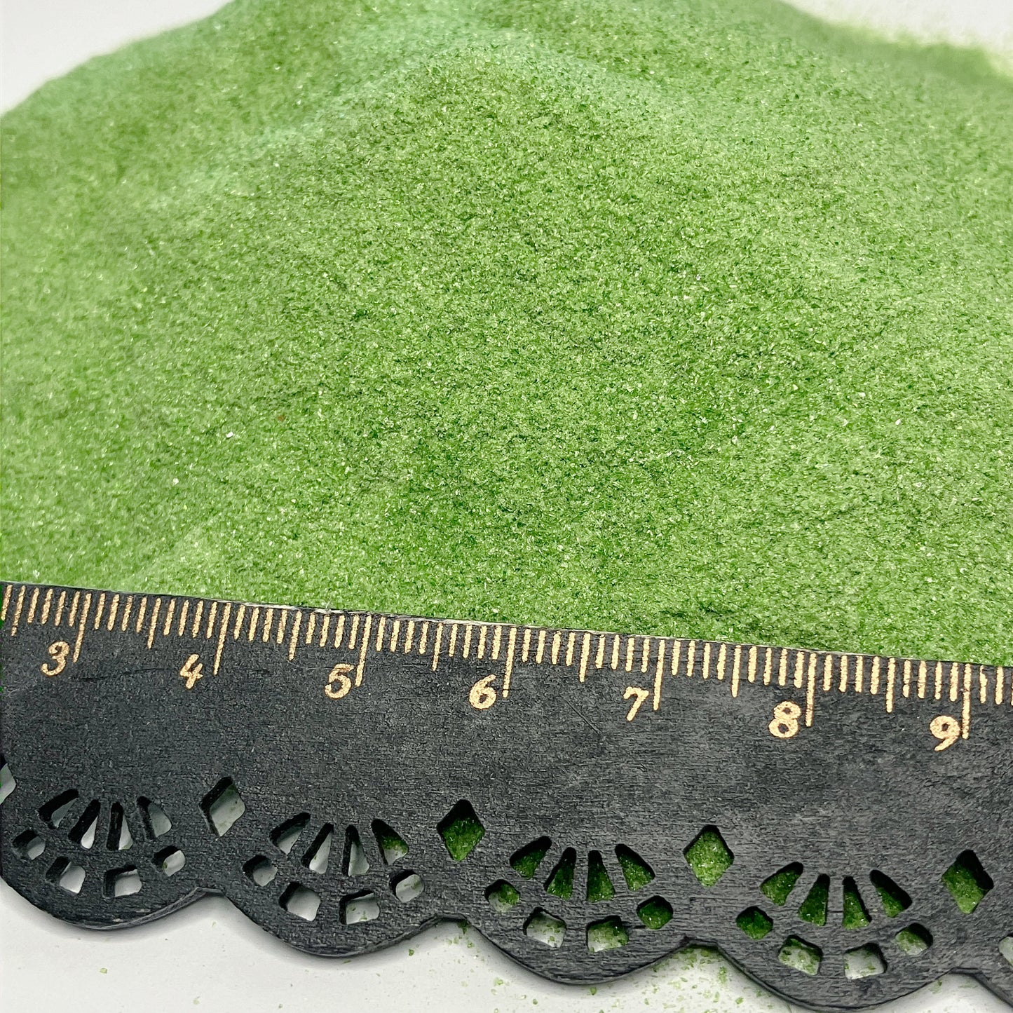 Crushed Green Goldstone Powder (Synthetic), Fine Crush (<0.25mm) for Inlay, Metaphysical Resin Art, or Pigment Applications