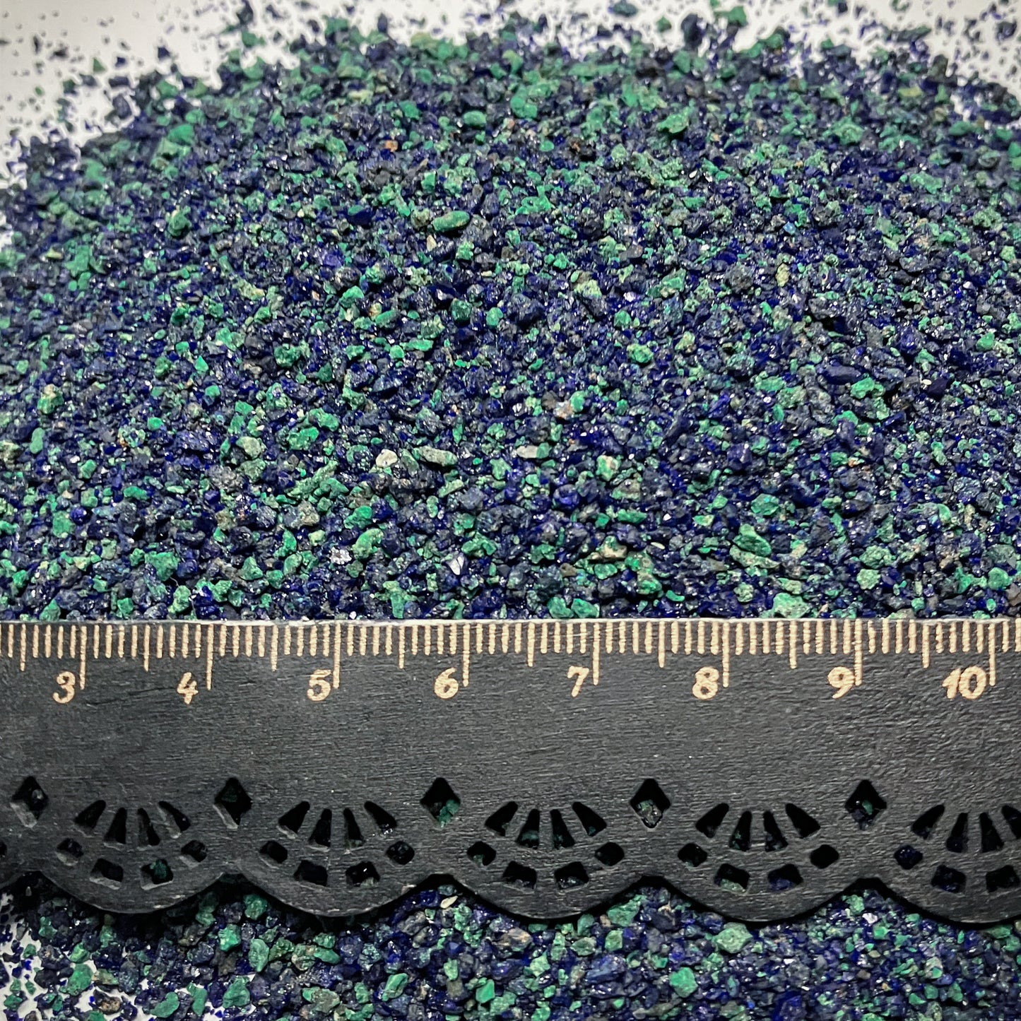 Crushed Azurite + Malachite Sand, Small Batch, Medium Crush, Sand Size, 2mm - 0.25mm