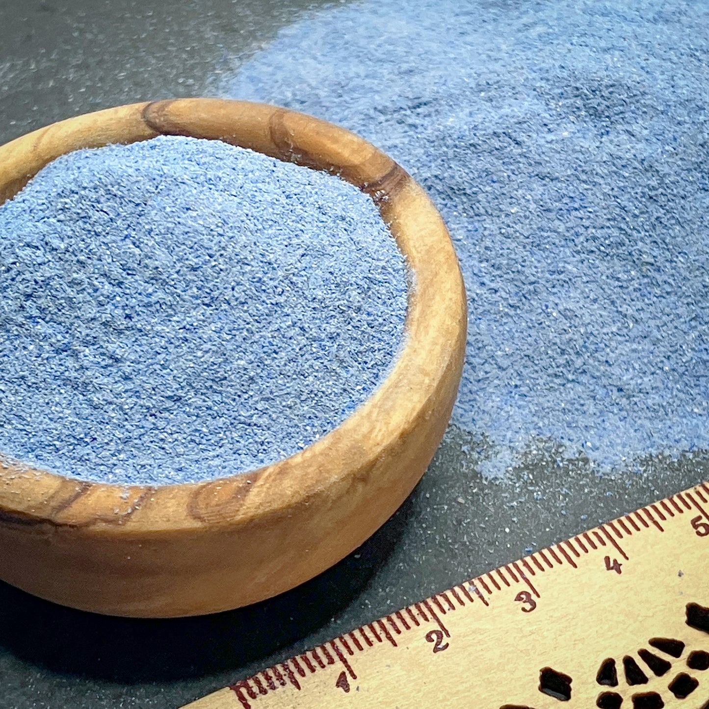 Crushed Blue Lapis Lazuli Powder (Grade AAA) from Pakistan, Fine Crush (<0.25mm) for Inlay, Metaphysical Resin Art, or Pigment Applications