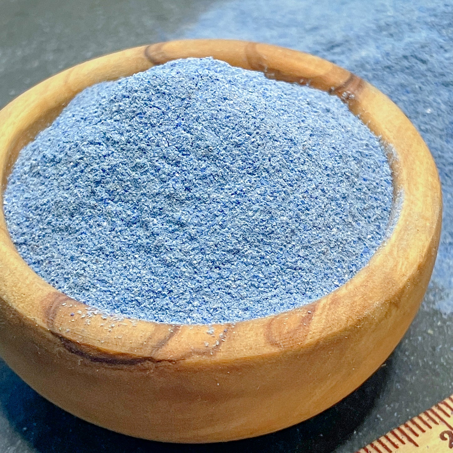 Crushed Blue Lapis Lazuli Powder (Grade AAA) from Pakistan, Fine Crush (<0.25mm) for Inlay, Metaphysical Resin Art, or Pigment Applications