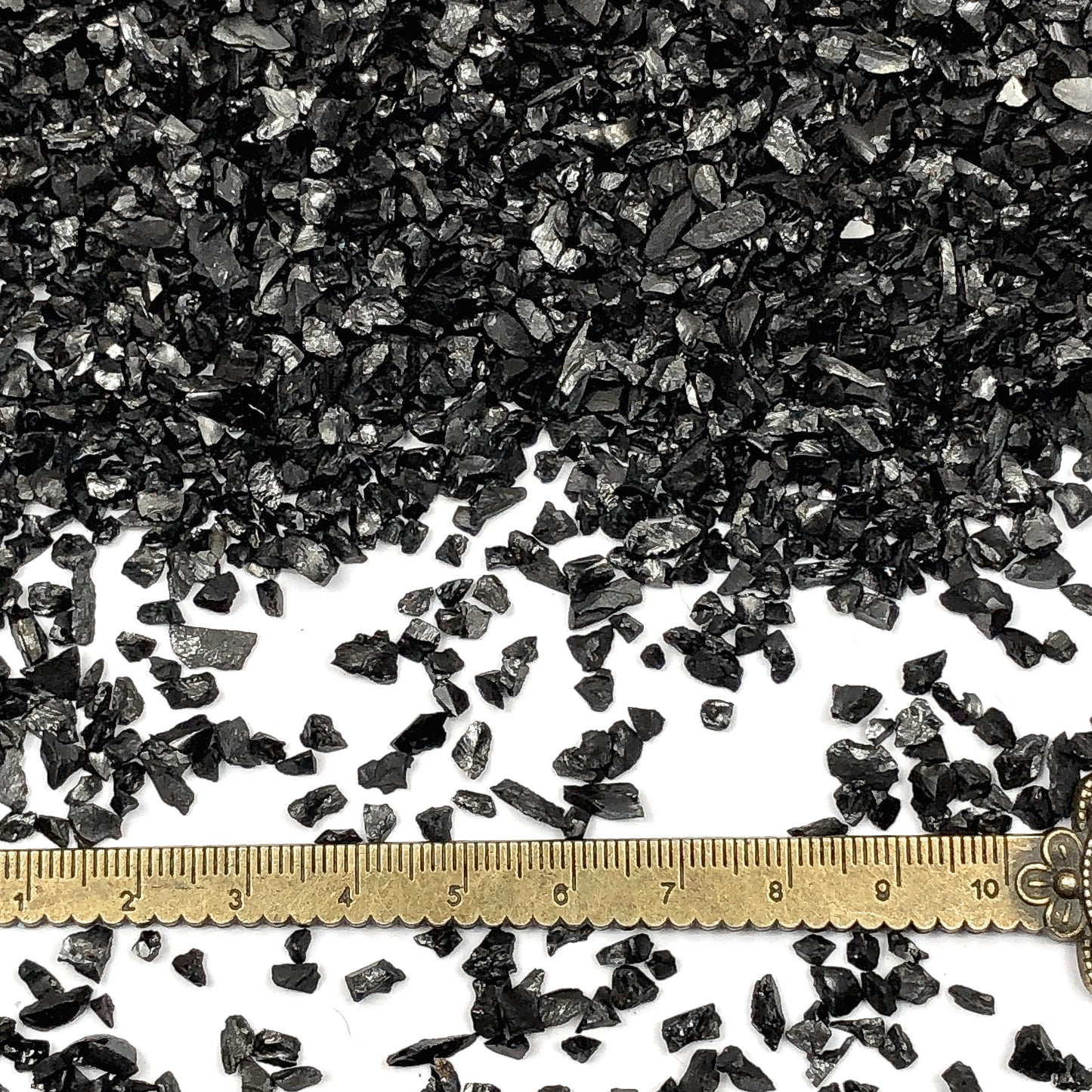 Crushed Black Jet from The United States, Coarse Crush, Gravel Size, 4mm - 2mm