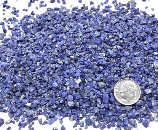 Crushed Royal Blue Lapis Lazuli (Grade AAA) from Afghanistan, Coarse Crush, Gravel Size, 4mm - 2mm