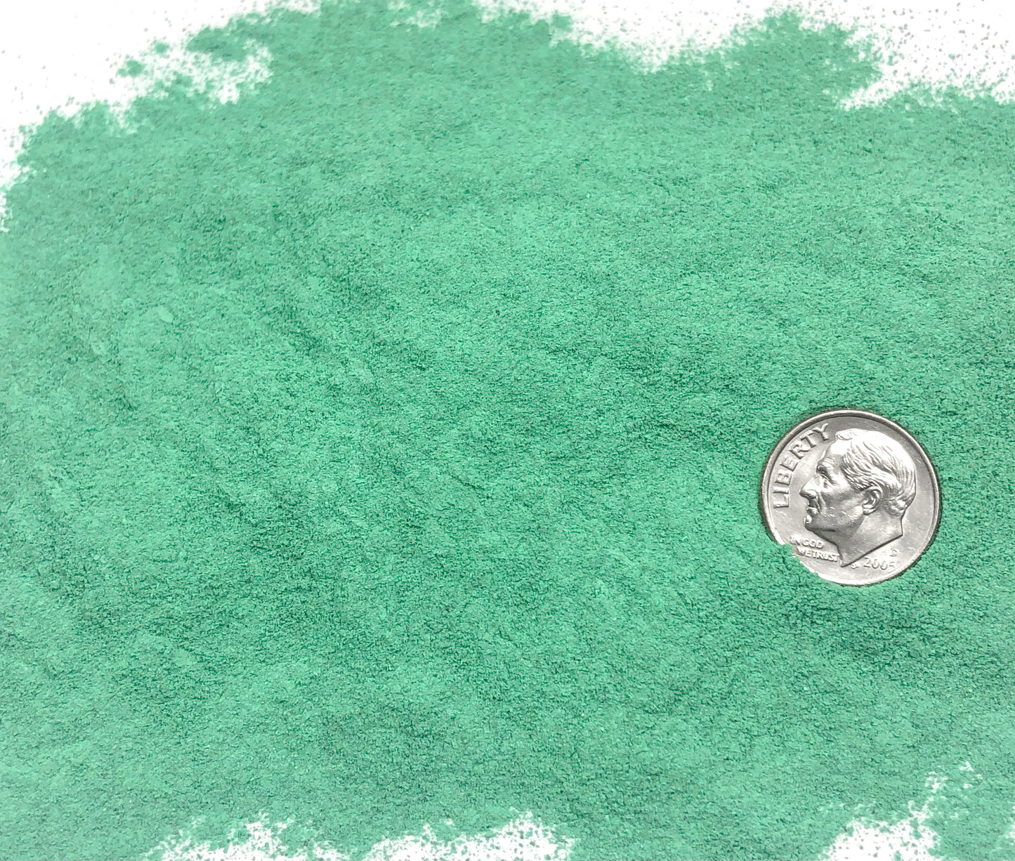 Crushed Green Malachite (Grade A) from the Republic of Congo, Fine Crush, Powder Size, <0.25mm