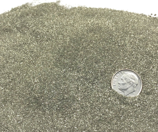 Crushed Silvery-Gold Cocada Pyrite Powder from Peru, Fine Crush (<0.25mm)