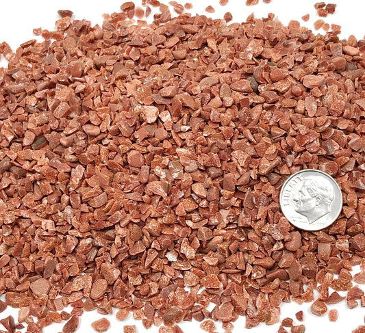 Crushed Red Goldstone (Synthetic), Coarse Crush, Gravel Size, 4mm - 2mm