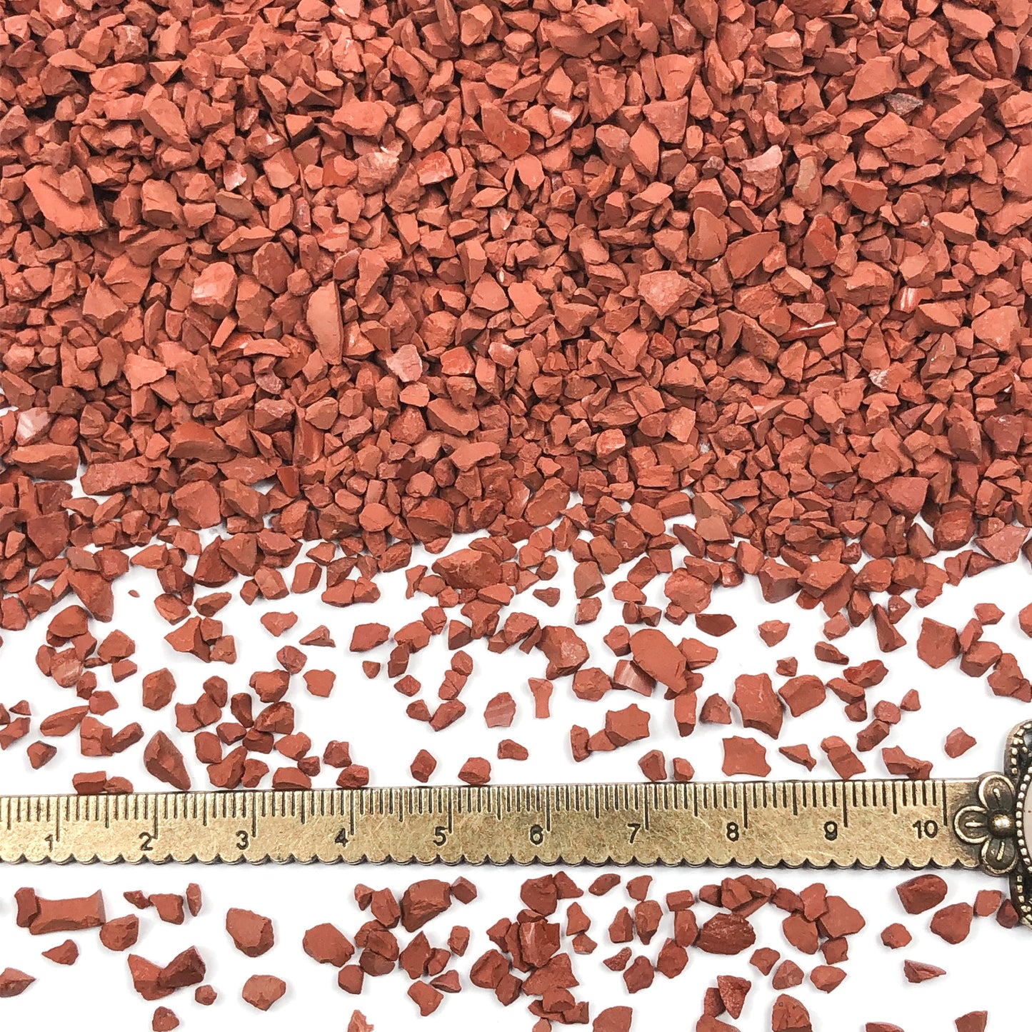 Crushed Red Jasper (Grade A) from South Africa, Coarse Crush, Gravel Size, 4mm - 2mm