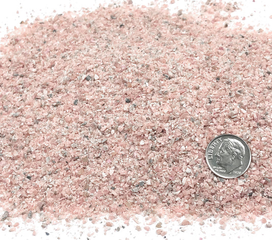 Crushed Pink Rhodochrosite from Argentina, Medium Crush, Sand Size, 2mm - 0.25mm