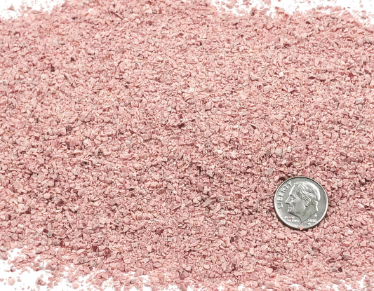 *CLOSEOUT*  Dusty Rose Howlite Sand (Dyed) from Zimbabwe, Medium Crush, Sand Size (2mm - 0.25mm) for Stone Inlay, Mineral Art, or Rings