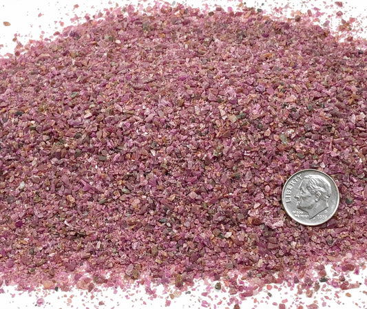 Crushed Ruby (Corundum) from India, Medium Crush, Sand Size, 2mm - 0.25mm