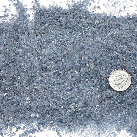 Crushed Blue Sapphire (Corundum) from Sri Lanka, Medium Crush, Sand Size, 2mm - 0.25mm
