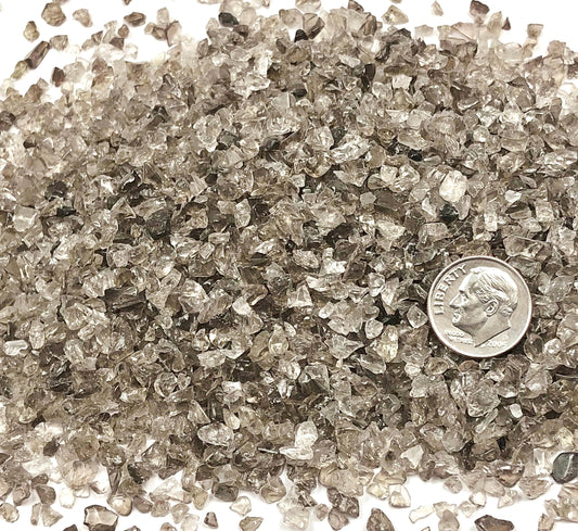 Crushed Smoky Quartz (Grade A) from Brazil, Coarse Crush, Gravel Size, 4mm - 2mm
