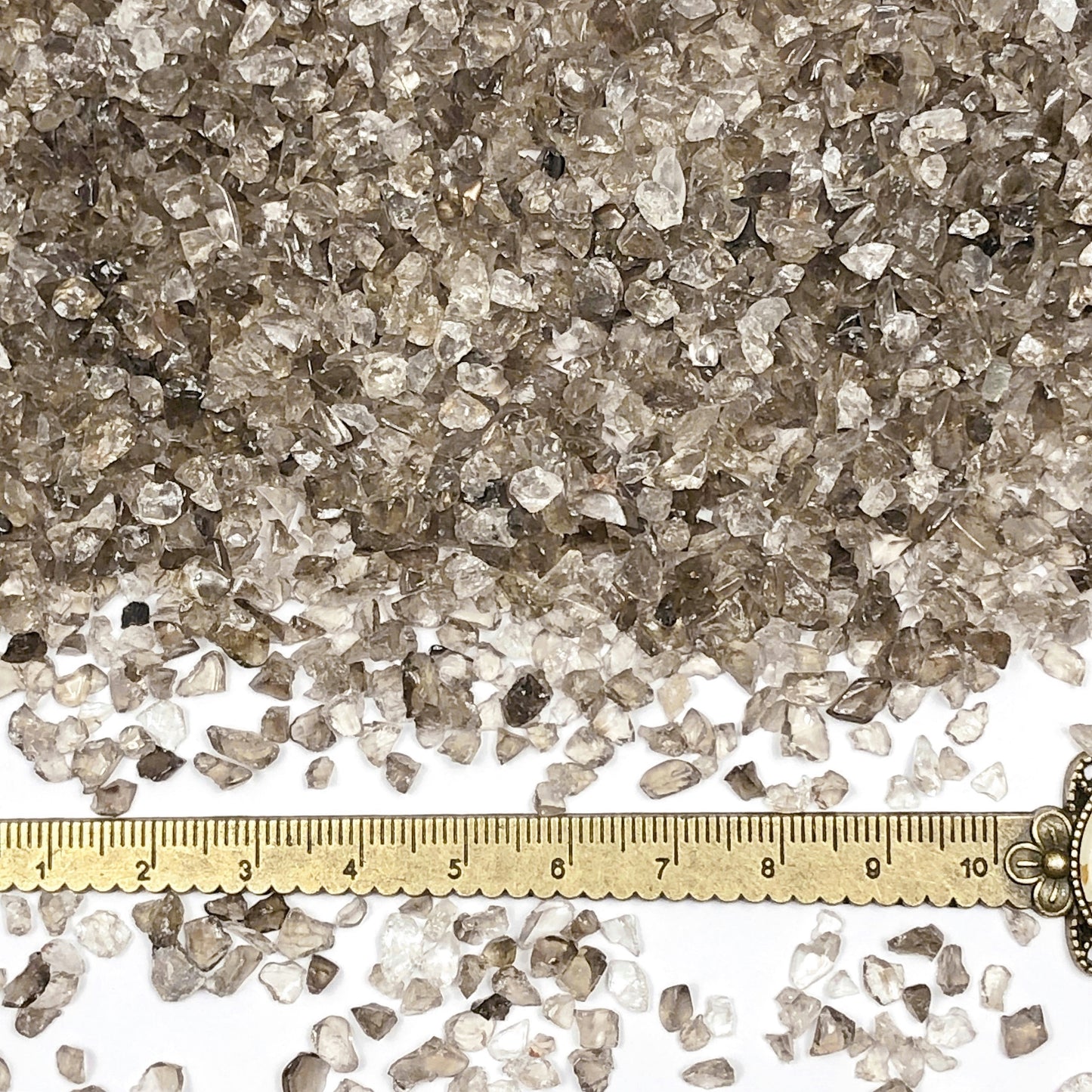 Crushed Smoky Quartz (Grade A) from Brazil, Coarse Crush, Gravel Size, 4mm - 2mm