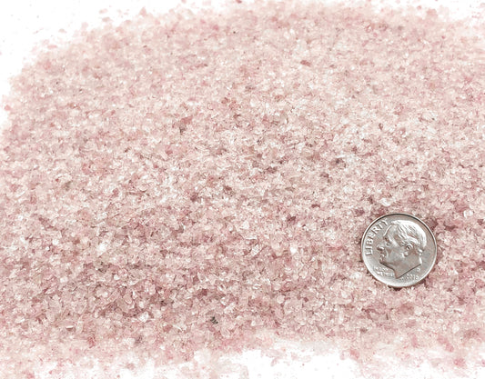 Crushed Strawberry Quartz (Natural) from Brazil, Medium Crush, Sand Size, 2mm - 0.25mm