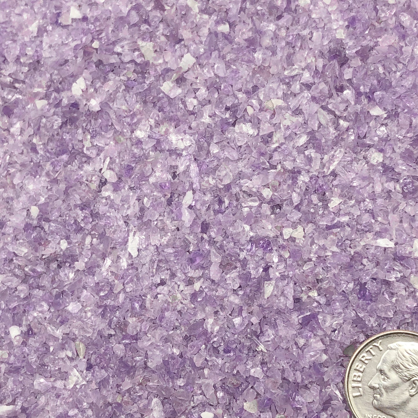 Crushed Purple Amethyst (Grade A) from Namibia, Medium Crush, Sand Size, 2mm - 0.25mm