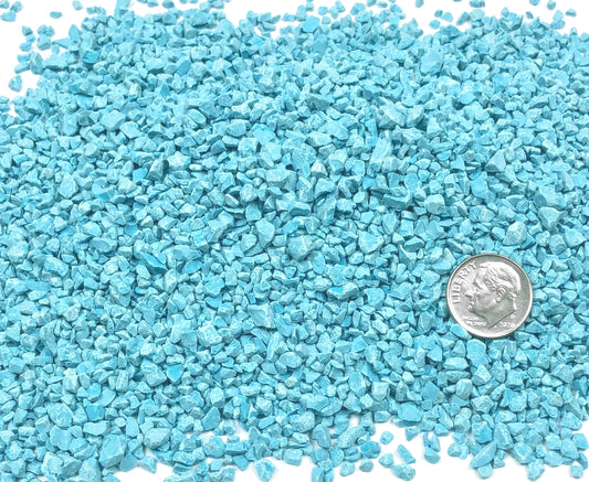 Crushed Blue Turquoise (Lab-Created), Coarse Crush, Gravel Size, 4mm - 2mm