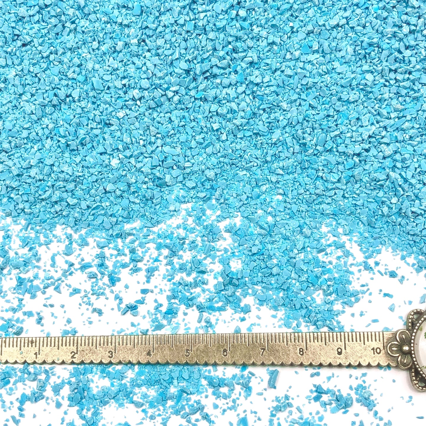 Crushed Blue Turquoise (Lab-Created), Medium Crush, Sand Size, 2mm - 0.25mm