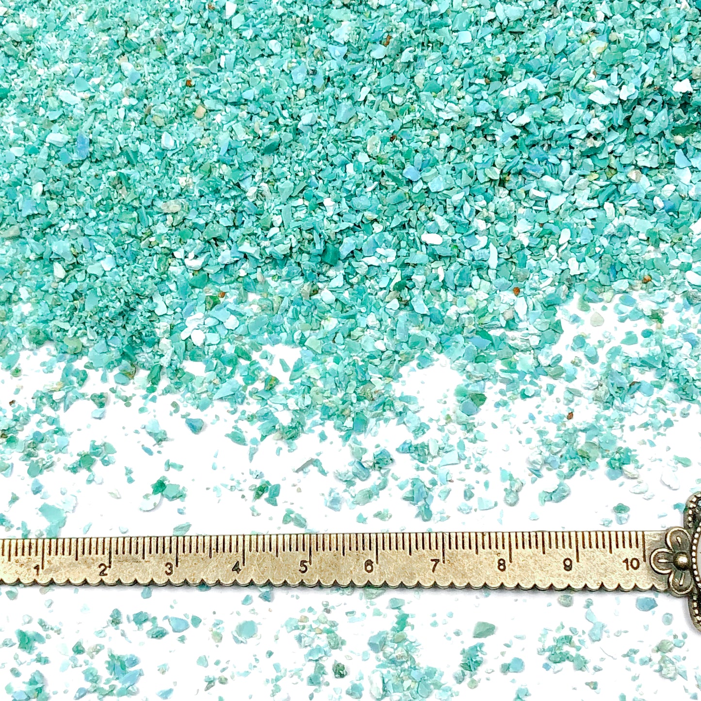 Crushed Blue-Green Fox Turquoise from Nevada, Medium Crush, Sand Size, 2mm - 0.25mm