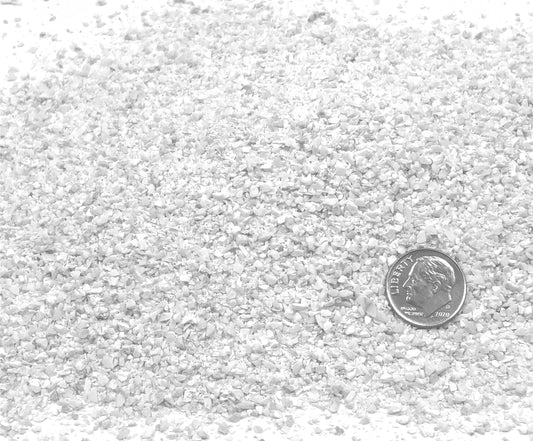 Crushed White Howlite from Zimbabwe, Medium Crush, Sand Size, 2mm - 0.25mm