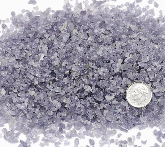 Crushed Indigo Iolite (Cordierite) from India, Coarse Crush, Gravel Size, 4mm - 2mm