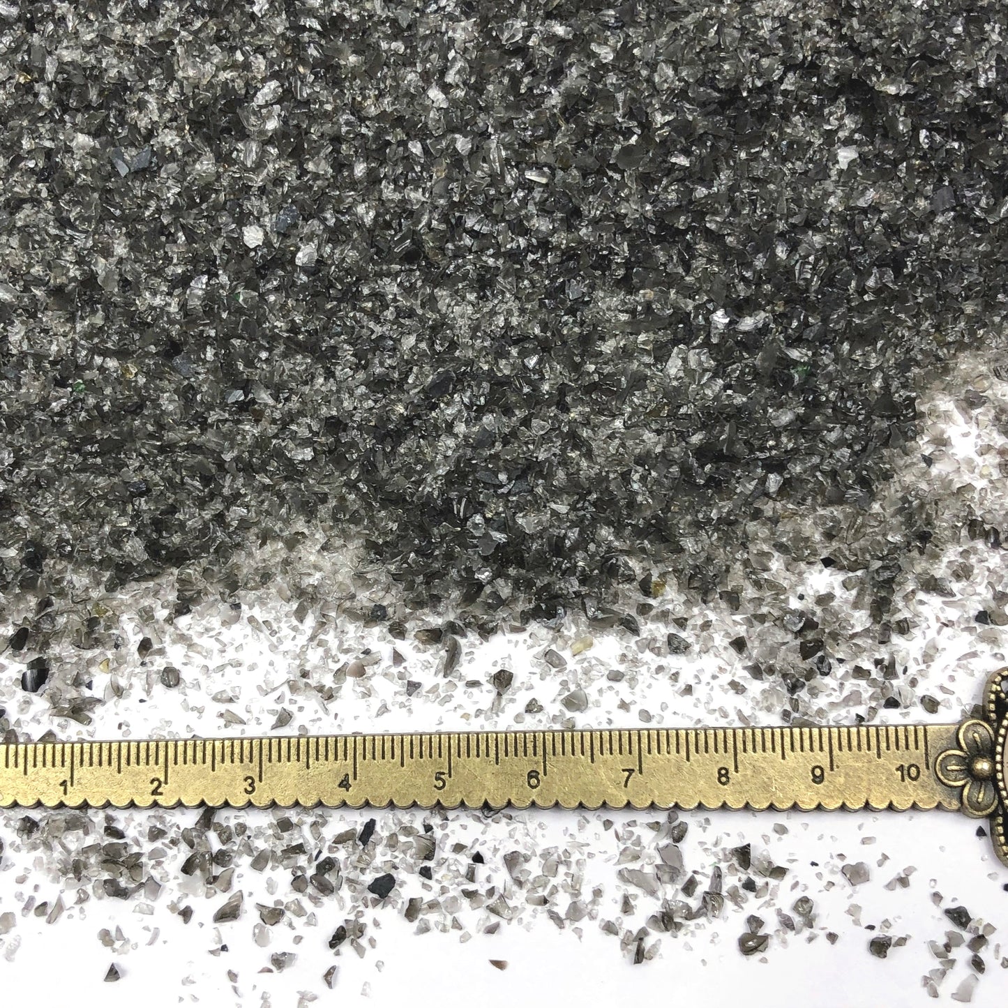Crushed Black Obsidian from Mexico, Medium Crush, Sand Size, 2mm - 0.25mm