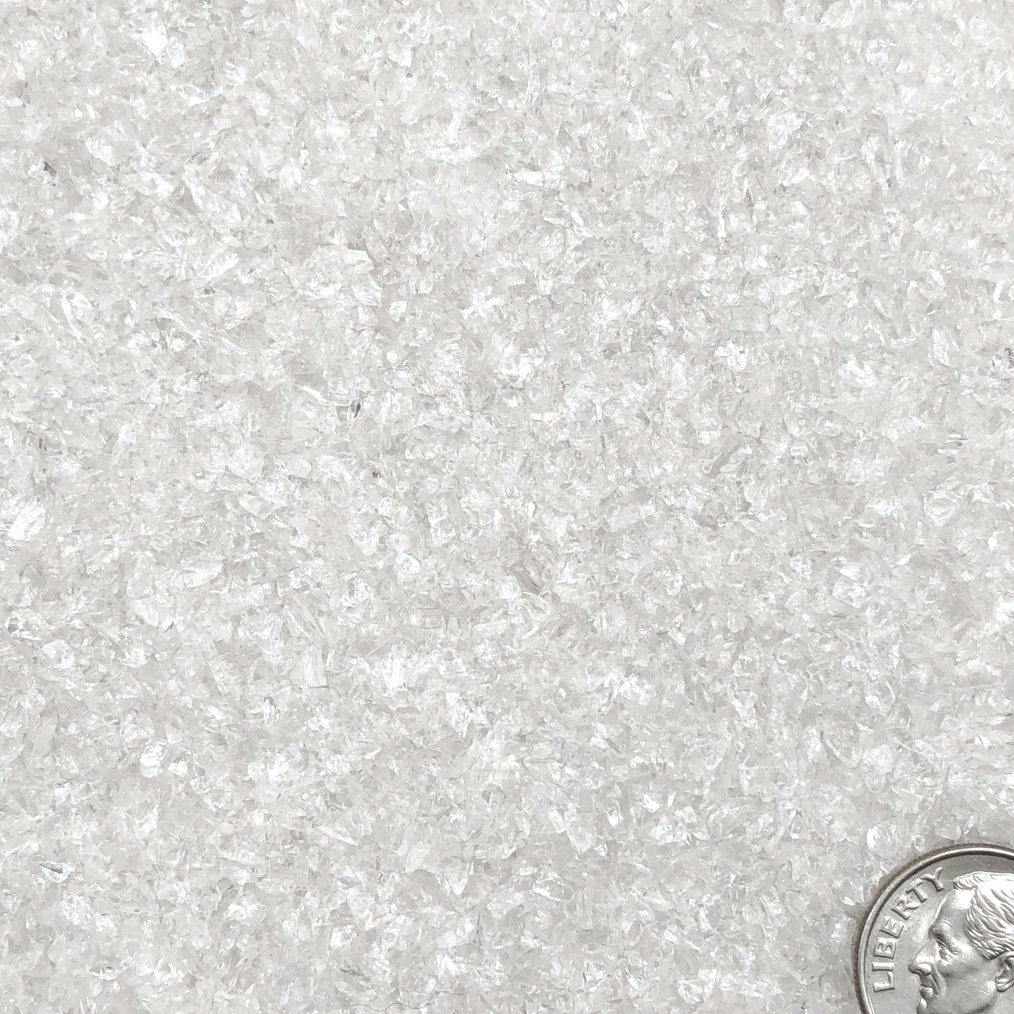 Crushed Clear Quartz (Rock Crystal) from Brazil, Medium Crush, Sand Size, 2mm - 0.25mm