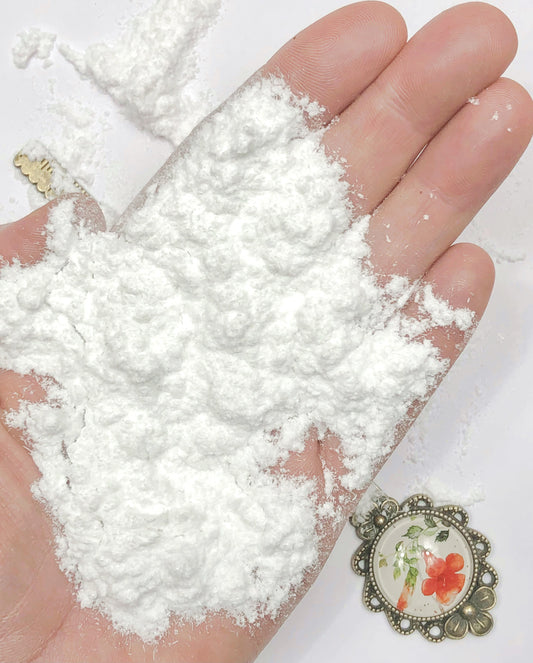 Crushed White Selenite (Gypsum) from Morocco, Fine Crush, Powder Size, <0.25mm