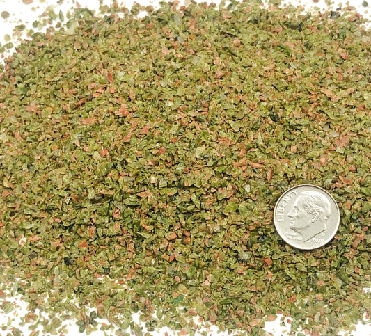 Crushed Green and Pink Unakite from South Africa, Medium Crush, Sand Size, 2mm - 0.25mm